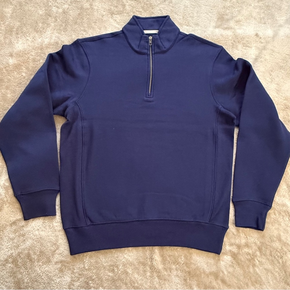 NEW Sport-Tek Men's Navy Half-Zip Sweater Size S